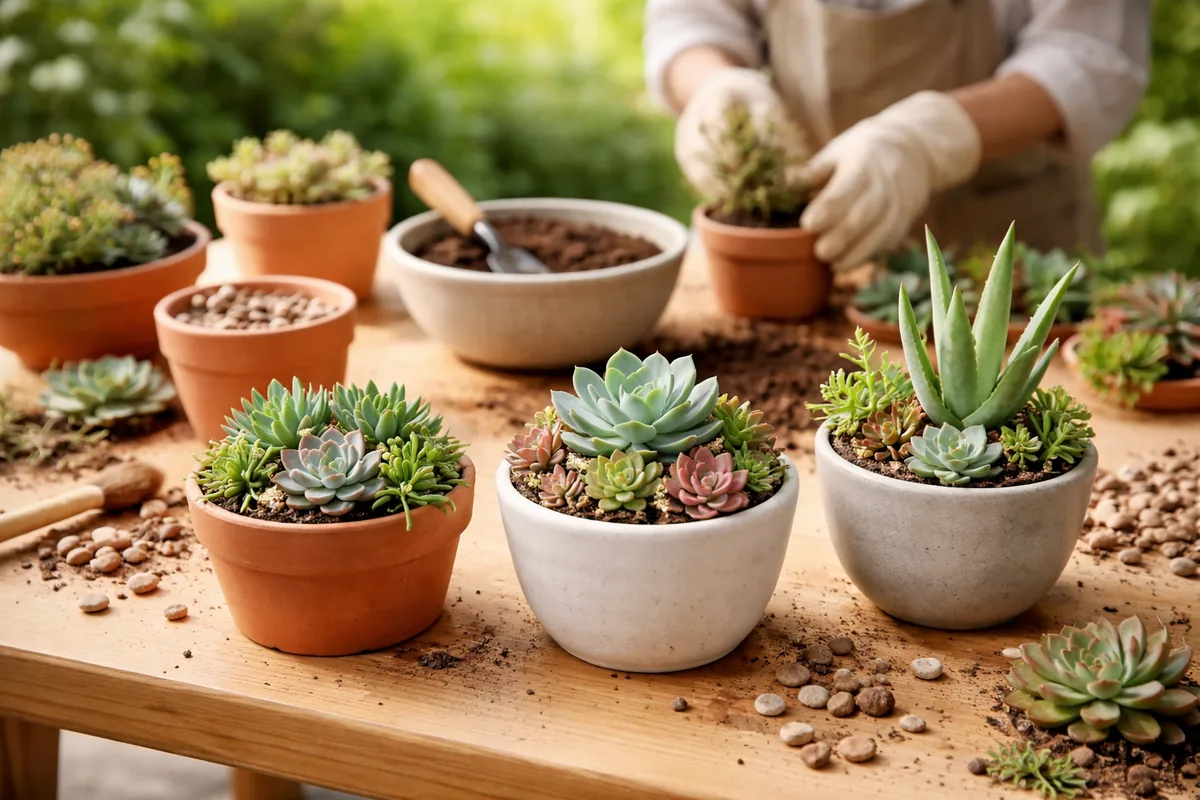 Comment planter des succulentes dans des pots de fleurs